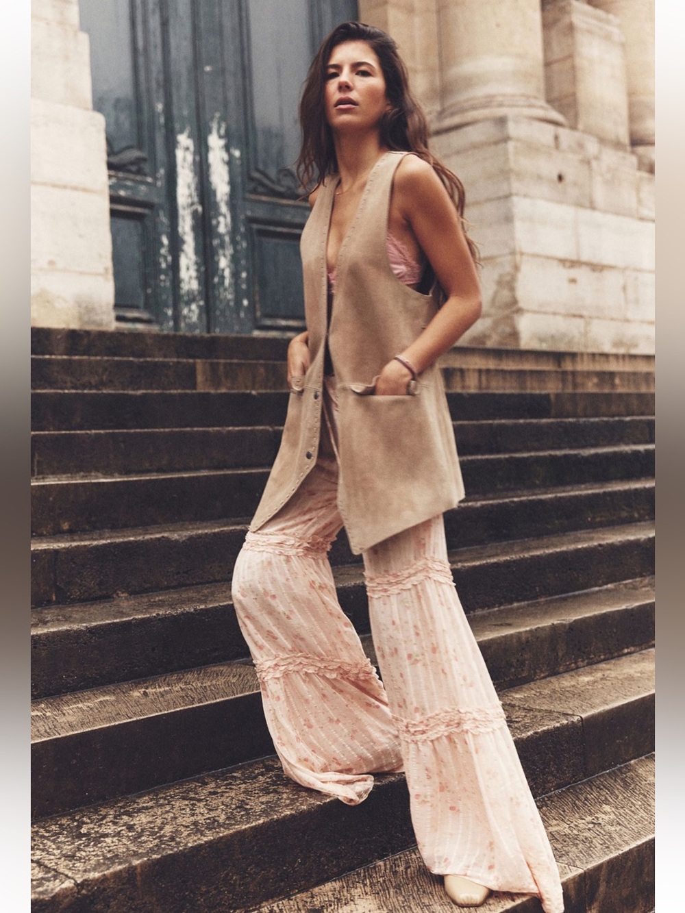 Free People We the Free Low Rider Suede Vest